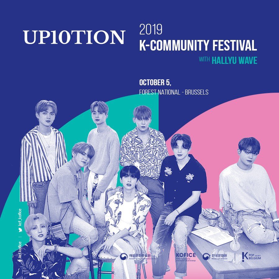 kcf_kofice's tweet photo. [2019 K-Community Festival in Europe with Hallyu Wave]
LINE-UP #2(Final) : @UP10TION 😎
▶️DATE : October 5, 2019 / VENUE : Forest national (Brussels, Belgium)
▶️Website : https://t.co/F4GyCGDEcX / Facebook : @kcf.kofice
※ Ticket sales will start next week https://t.co/e1nTMf5WN6