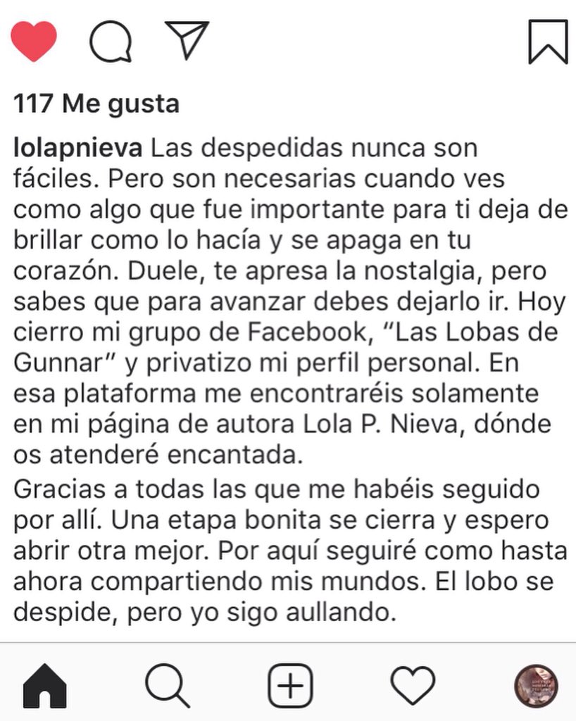 News:¡CERRAMOS! siguiendo a nuestra Lola P. Nieva 📸 nos despedimos de esta aventura y cerramos la cuenta #FansBooksLolaPNieva Nos fuimos de vacaciones dejando un "GIGANTE GRACIAS" y volvemos con ganas de nuevas aventuras pero antes deciros QUE SIEMPRE ESTARÉIS EN NUESTRO ❤️📚.