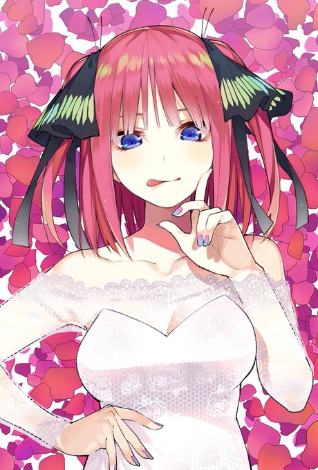 べるぬいさんがTwitterに投稿した中野二乃(五等分の花嫁)のイラスト。
