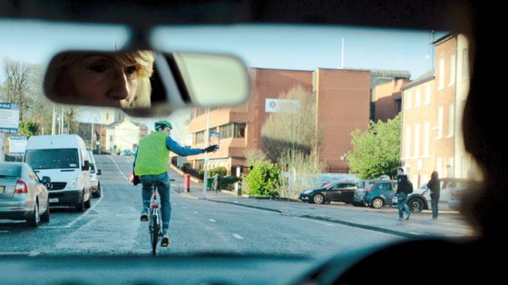 When passing cyclists, give them plenty of room.
If they look over their shoulder it could mean that they intend to pull out, turn right or change direction. 
Give them time and space to do so
For more, see rules 162-167 in the Highway Code
#RespectEveryonesJourney
@PSNITraffic