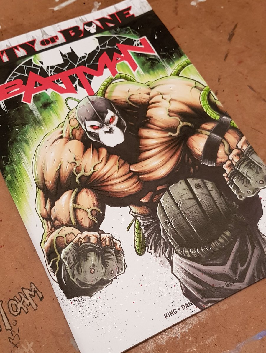 Wilbo1983's tweet photo. "I am Bane...and I could kill you...instead, I will simply break you"

#copics #copicmarkers #bane #dccomics #dcfans #dccomics #sketchcover @DCComics @JimLee @Ssnyder1835 https://t.co/EJoSrXYetr
