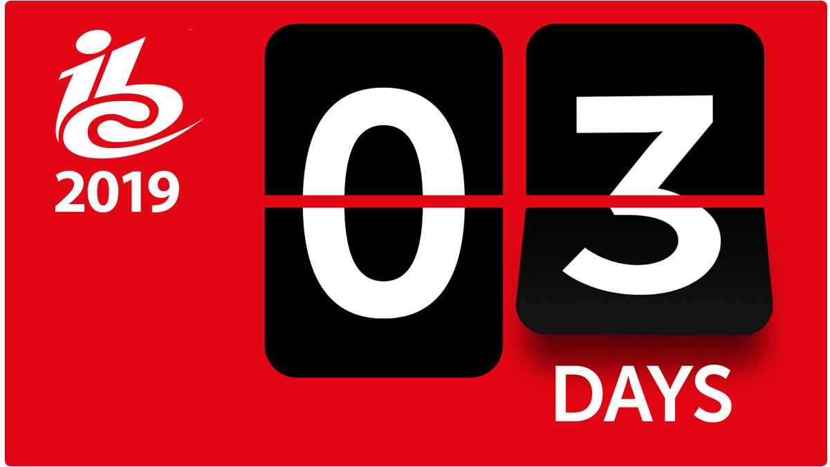 Hurry! Offer ends in 3 days. Register before Friday for your free pass to #IBC2019 and access to 15 halls, 1,700 exhibitors, the latest tech, movie screenings, 150+ sessions, a new esports showcase and so much more show.ibc.org #FinalCountdown #seeitdifferently