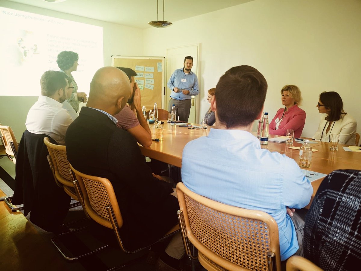 AmChamGermany's tweet photo. This morning our #NextGenAmCham cohort is learning about #storytelling with @StrategyStory and #intercultural business management with @Performanceopti! Both topics are so important when doing #transatlantic business. 📝💡 https://t.co/BgRLw8VQOK