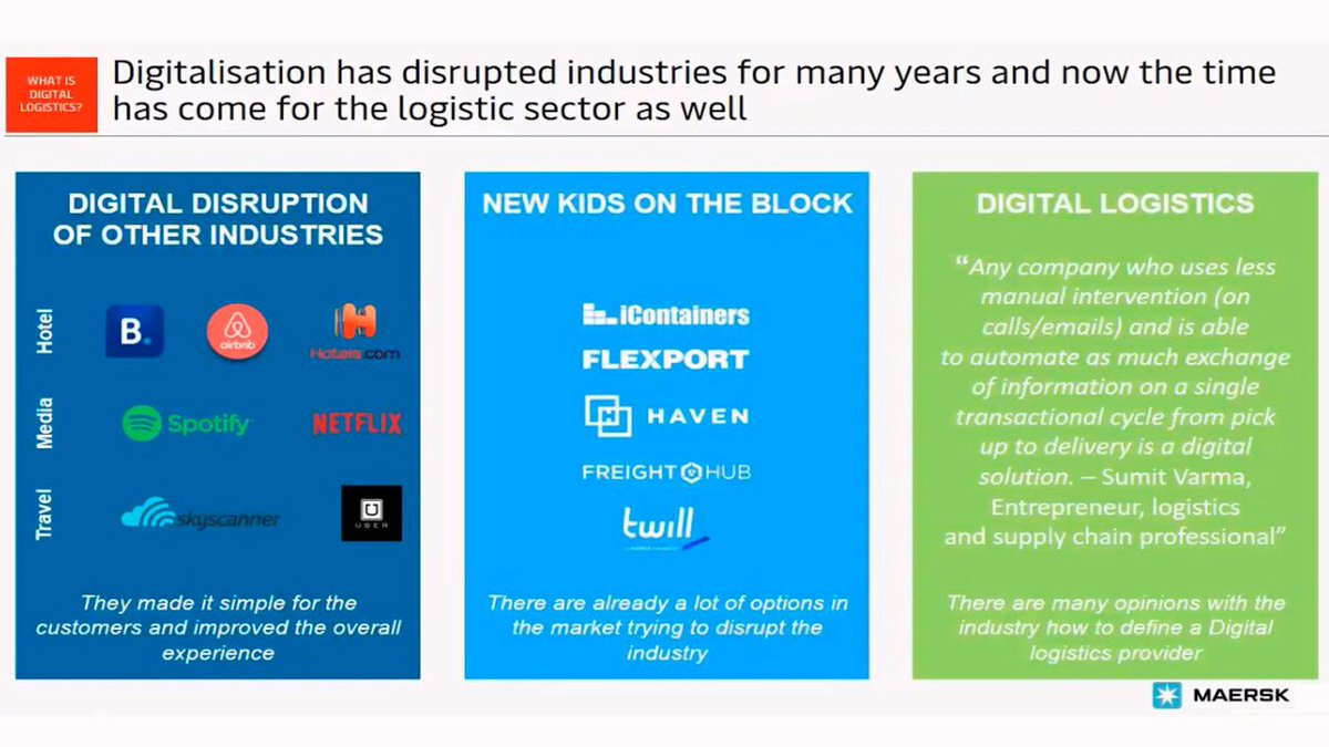 seawanderernet's tweet image. Maersk published webinar about utilizing modern technology in international trade
#moderntechnology #digitallogistic #internationaltrade @Maersk #digital #logistic #webinar #Twill
bit.ly/2KLsECB