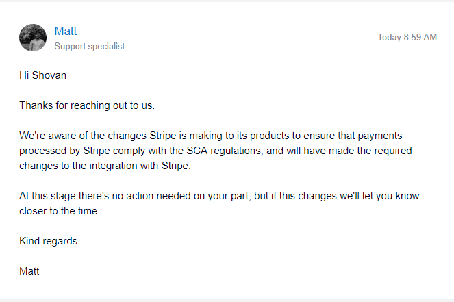 scubeco's tweet photo. Are you worried about SCA - Stripe - XERO?

Here is answer from @Xero https://t.co/zSAkfXtiDf
