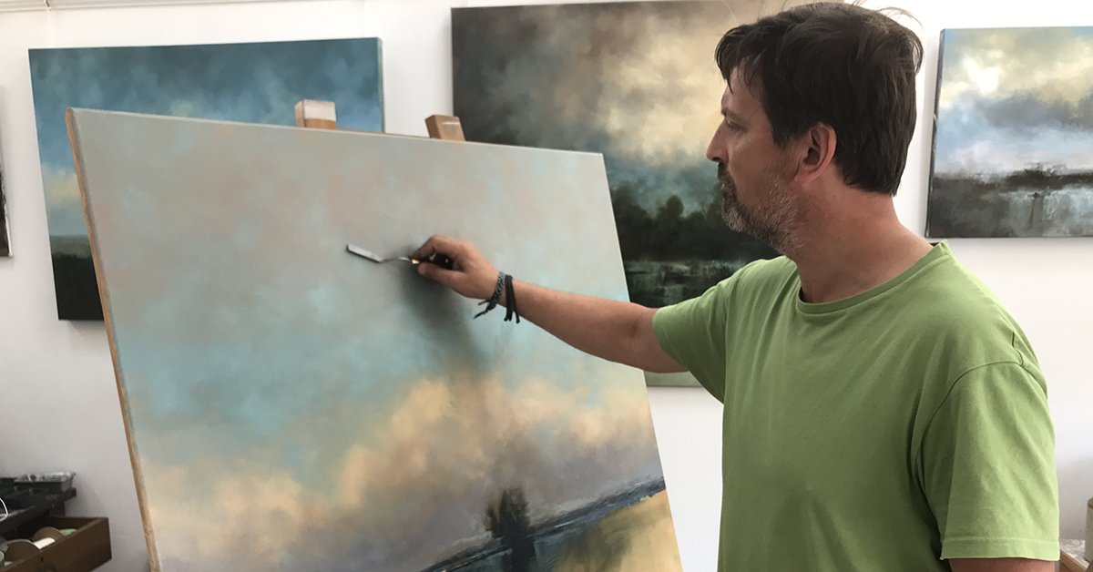 GreatNorthArtSh's tweet photo. Richard Gray lives and works under the big skies of the Vale of York. He is inspired by how the light changes and how it plays out across the land. #GNAS19 @riponcathedral 31/8 to 22/9 #landscapepainting #Yorkshireartist #YorkshirePainter #contemporarylandscape @richardgray123 https://t.co/MW5G3xlAT1