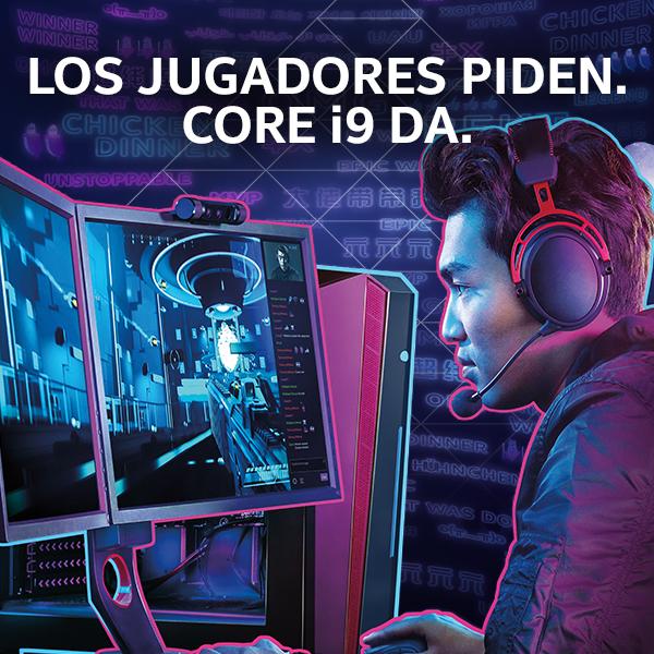 Los jugadores piden. Intel Core i9 DA. Con hasta 5 GHz y multitarea de 16 hilos, al combinarlos con la memoria #Intel Optane, aceleran la carga y apertura de los videojuegos → intel.ly/2Kx8vRG