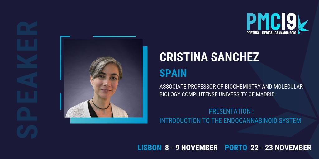 ptmedicalcanna's tweet photo. Cristina Sanchez, PhD in Biochemistry and Molecular Biology at the Complutense University of Madrid, will present an introduction to the endocannabinoid system at PMC2019.
#pmc19 #portugalmedicalcannabis #medicinalcannabis #thc #cbd #canabinoides #medicalcannabis #opcm https://t.co/JdHUGNzt17