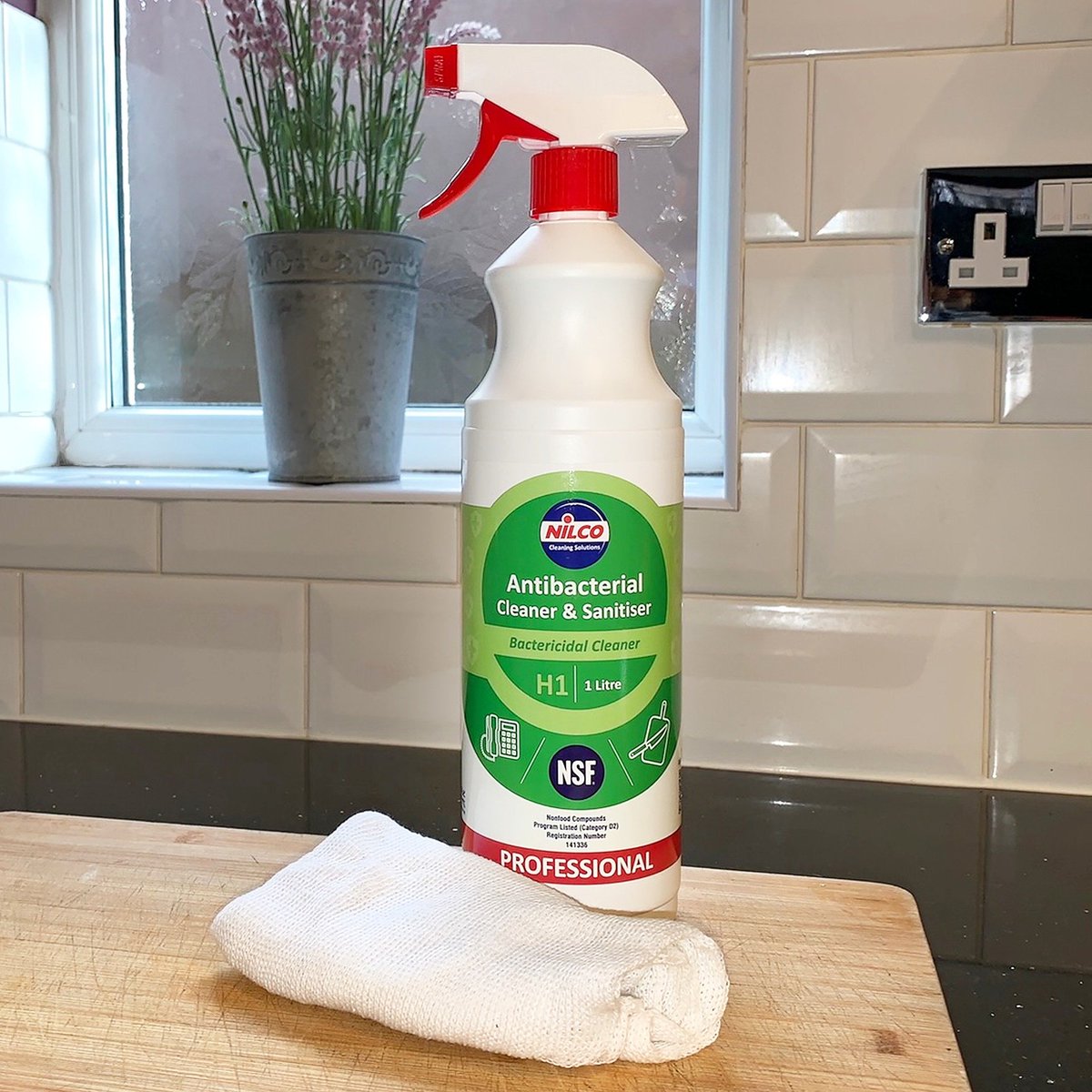 NilcoCleaning's tweet photo. Nilco Antibacterial Cleaner & Sanitiser is ideal for use on preparation boards, work surfaces, cooker hobs, sinks, taps, ceramic tiles, walls, appliances and other hard non-porous surfaces. It kills germs and leaves your surfaces hygienically clean! #happytuesday #Nilcouk https://t.co/FETWVv8nl8