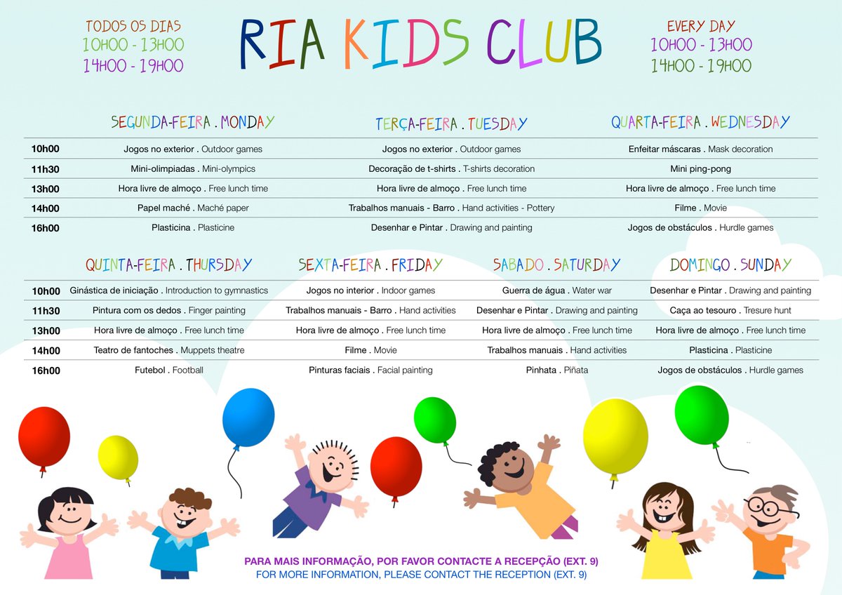 The Ria Kids Club is open every day for children from 4 to 12 years old.
#riaparkhotels #kidsclub #familyresort #familyholidays #summerholidays #algarve #portugal