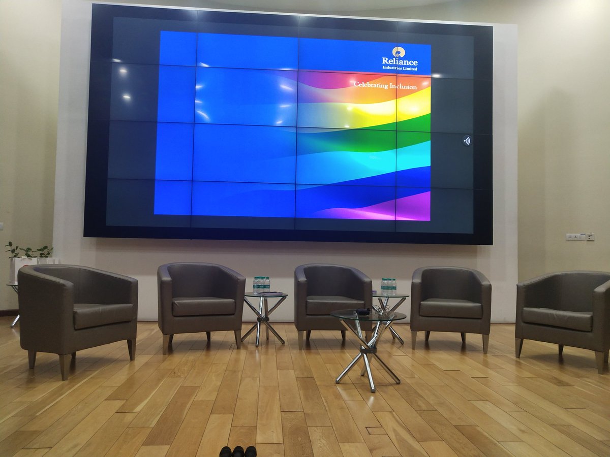 RiddhiWadhwani's tweet photo. The stage is all set as we prepare to celebrate inclusion yet again @reliancejio with the best in the industry coming in to share their perspectives! #JioInclusion @SatyadeepMishr @PallaviBanerje @KajalTuteja @SatyadeepMishr @onlineavijit @shravanskumar https://t.co/LzyGEtz23B
