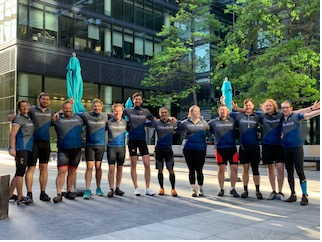 On June 20th, 17 staff members from Bluefield cycled over 160 miles from their Bristol city centre office to London. The distance was covered in only two days!
The fantastic Bluefield team have raised over £300 for Julian House with more coming in!