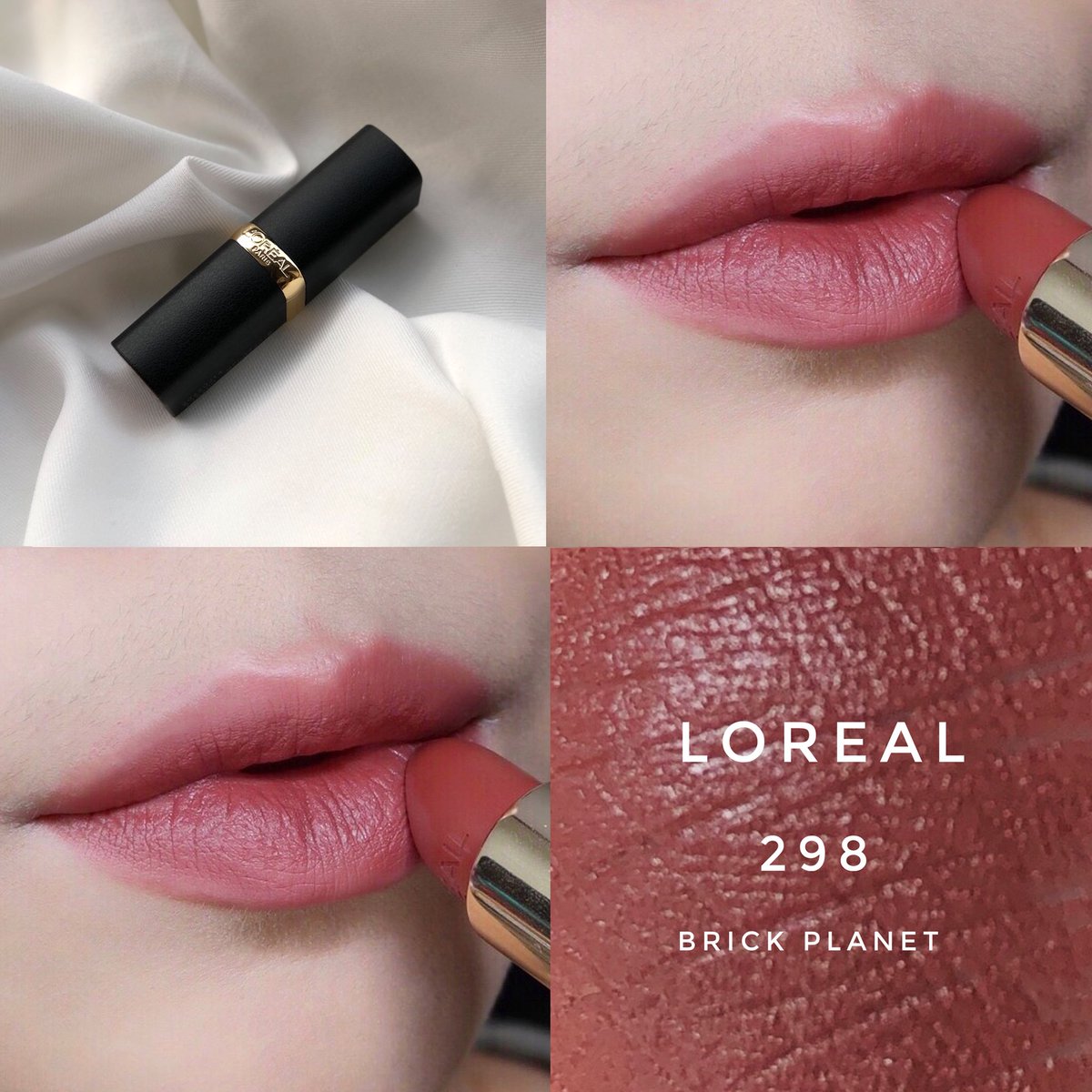mmytype_'s tweet photo. ลิปmust haveเพราะสีสวยมากกก ของLoreal รุ่นColor Riche เป็นเนื้อแมท เบอร์298 Brick Planet น้ำตาลลนู้ดๆสีละมุนมากกก ทาได้ทุกวัน เนื้อลิปนุ่มสีชัดกลบปากคล้ำมิด ทาเบลอๆจะได้ลุคใสใสเบาๆเลิฟฟ #ColorRiche #LaBrick #LorealParisTH https://t.co/JDSuKO1YRR
