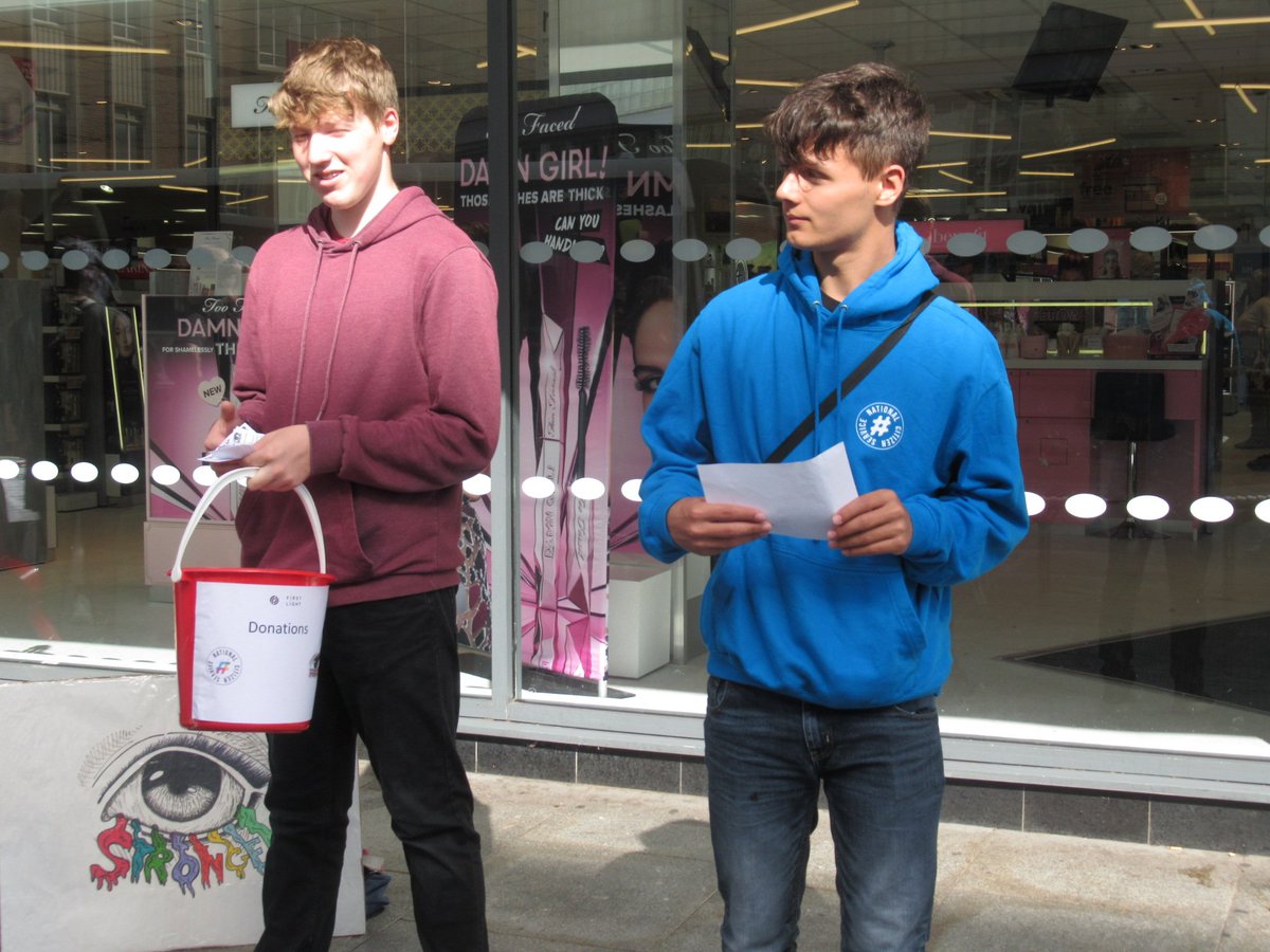 NCS_Stronger's tweet photo. Come and find us outside Boots Exeter.
Raising money and awareness for the amazing @FirstLightSW 
Come and say hi and find out more about our project! https://t.co/tOCz3AI4Oq