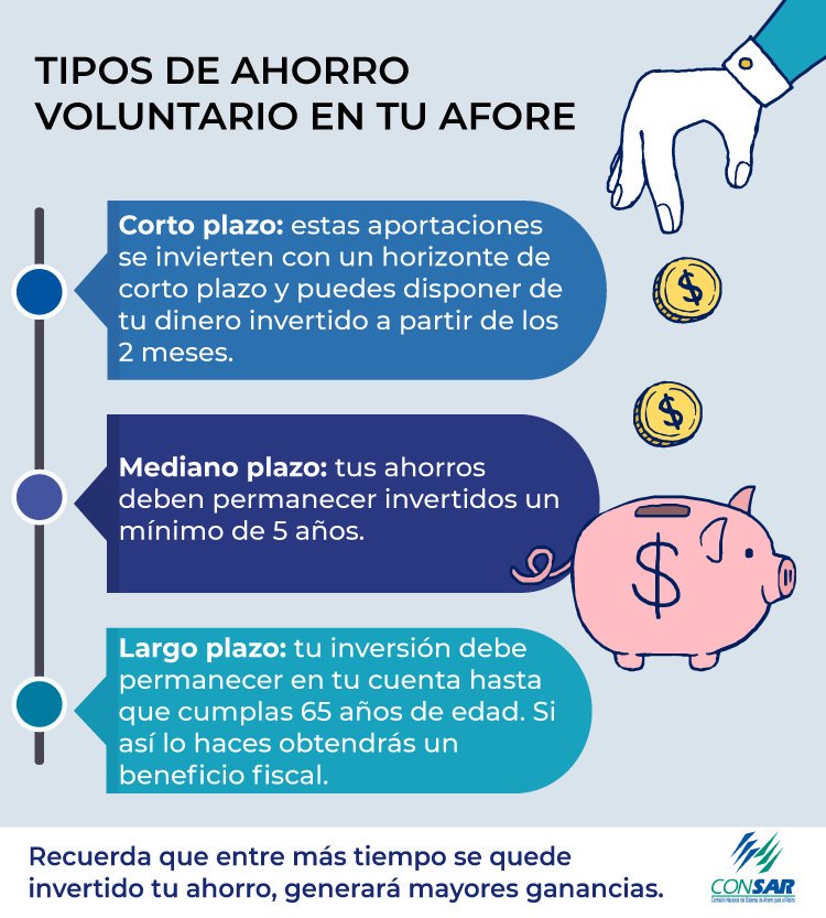 ¿Cuáles son los 3 tipos de ahorro