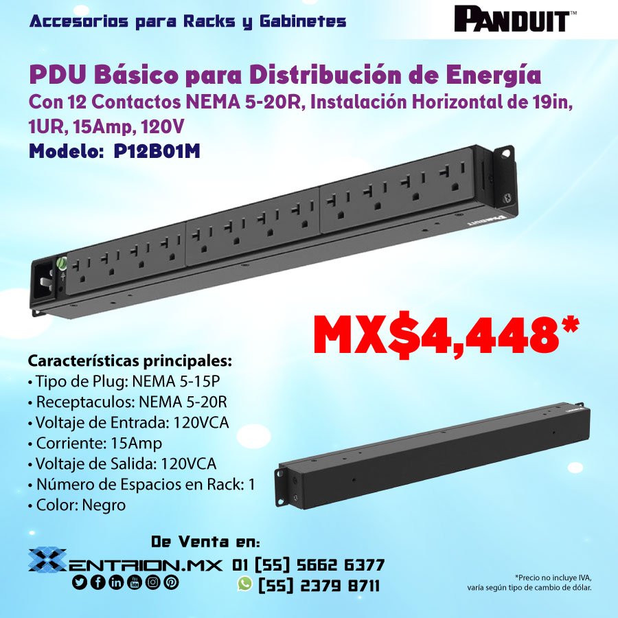 XentrionSAdeCV's tweet photo. Aunque sea #Martes13 te deseamos mucha suerte, trayéndote el PDU Básico para Distribuidor de energía de la marca #Panduit. Contáctanos para más información. #Distribuidor #Energía #Multicontactos https://t.co/7g9FE7EfO0