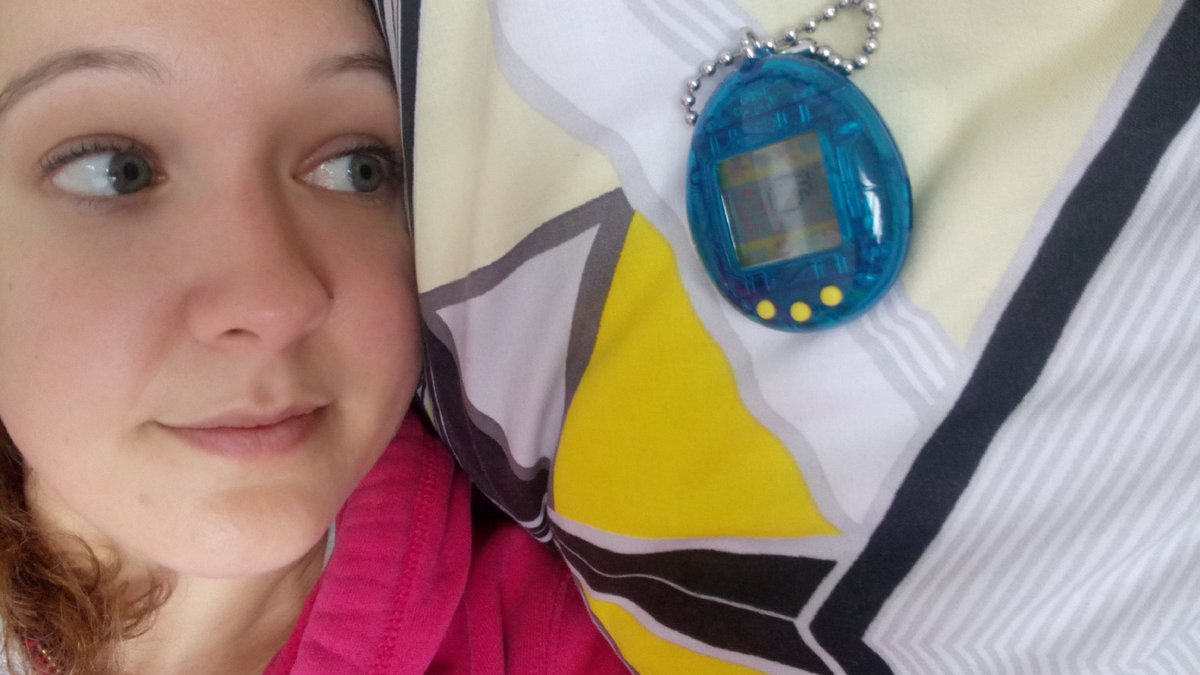Duvet day with Gary the #tamagotchi #LessonsInNostalgia