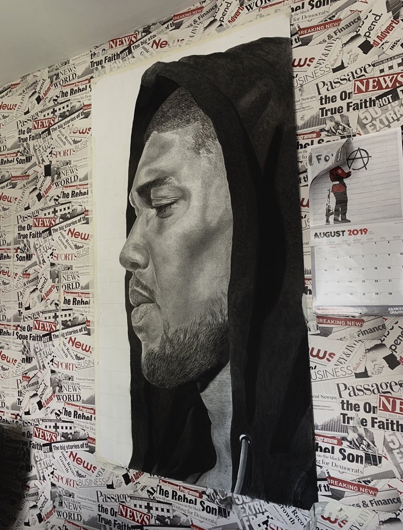 Jasonnwalkerr's tweet photo. 2 meter tall portrait of Anthony Joshua 🥊 give it a RT @anthonyfjoshua https://t.co/GF6DLxlfEz