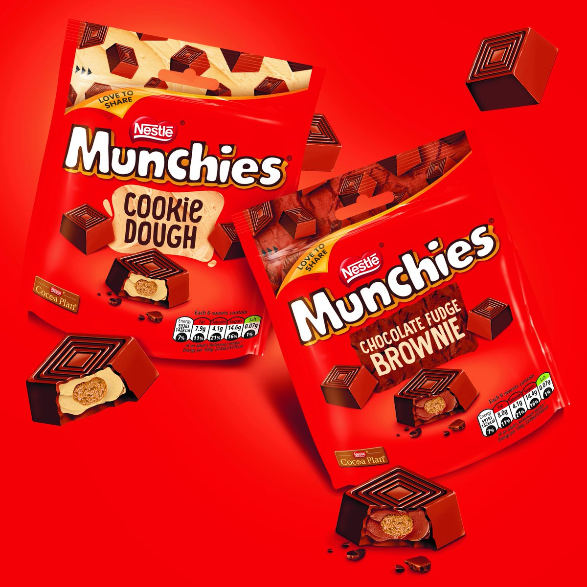 We are so excited to have launched two new @MunchiesUKI variants... 🤤

🍪❤Cookie Dough &amp; Chocolate Fudge Brownie❤🍫   

These are the first new Munchies products since 1996!!😍 

More info: bddy.me/33v6CMP

#NestléUKI #FawdonFactory #Munchies #NewLaunch