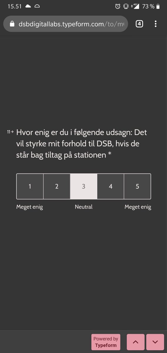 RasmusKSlot's tweet photo. @omDSB jeres Labs har lige sendt en undersøgelse ud om tilfredshed med stationerne.
Der er dog en enkelt fejl.. https://t.co/DrLN7VEjcA