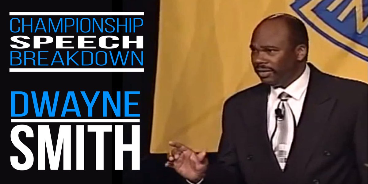 TacticalTalks's tweet photo. New Speech Breakdown for the 2002 World Champion of Public Speaking, Dwayne Smith. He delivered an actual musical speech. Phenomenal word choice with rhyme, rhythm, and he used a humorous technique to maximize laughs. Check it out. https://t.co/sLxlSiKmds #toastmasters #speaking https://t.co/bwqdP2jQGz