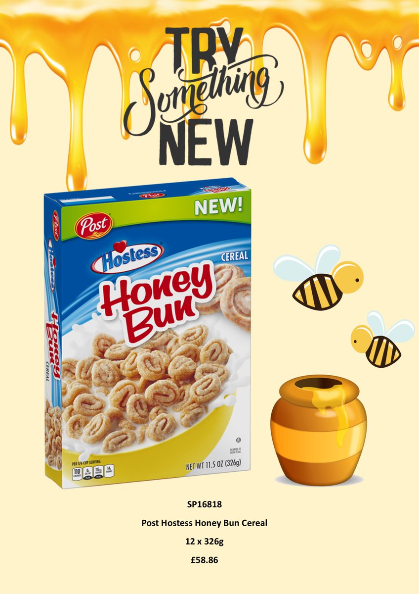 PSfoods's tweet photo. Try something new - Hostess Honey Bun Cereal! https://t.co/1Ow7XApnKZ
#psfoods #post #hostess #honeybun #cereal #breakfast #americangroceries #groceries #usa #american https://t.co/ueeKWiKSdx