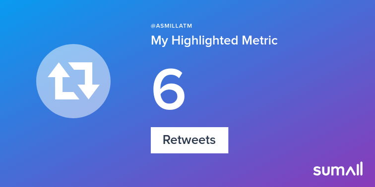 ASMILLATM's tweet photo. My week on Twitter 🎉: 6 Retweets, 3 New Followers. See yours with https://t.co/ZfTCBvQo1r https://t.co/tnz4raJ7Cw