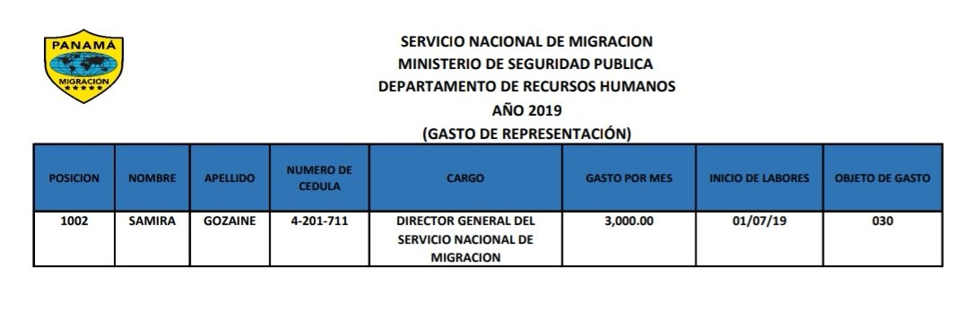 salvandopty's tweet photo. Vaya vaya!!! Con ustedes #$10,000 dolares se está hechando al bolsillo la #SamiraGozaine de @migracionpanama de forma "Legal" + los #Business que se están manejando con mucha agilidad en el depa de Impedimentos y a lo VIP 💸💸💸 Bárbara la representante de la #GranJefa https://t.co/wHd365bAm8
