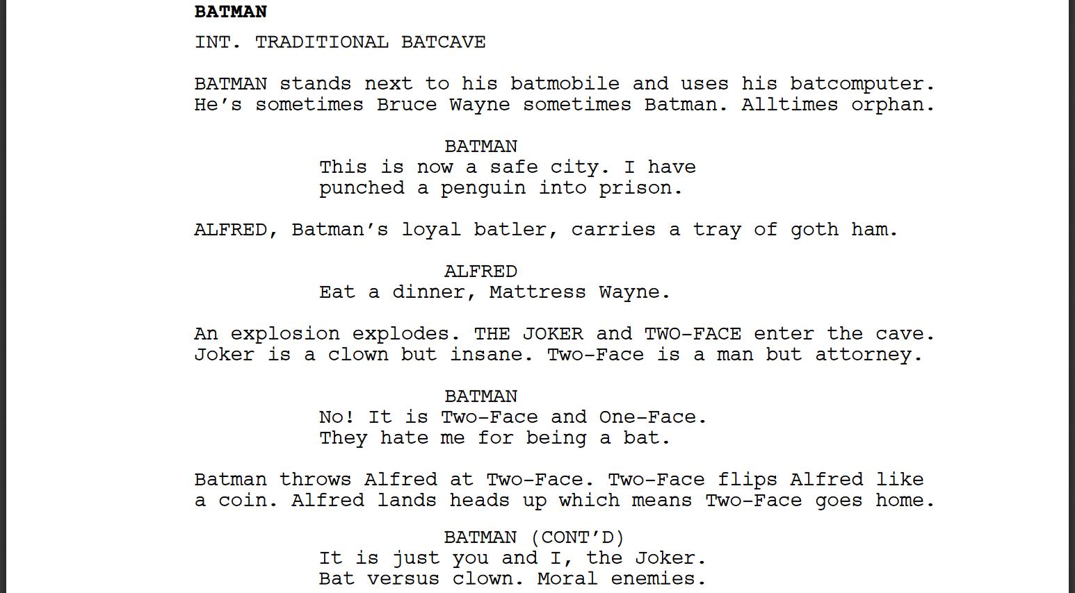 Arriba 49+ imagen batman script ai