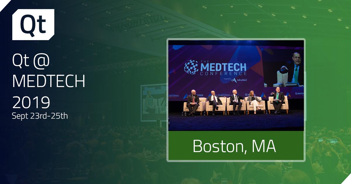 qtproject's tweet image. Heading to #MedTechCon 2019? Join Qt at booth 307 to see the latest showcase of #medical devices #builtwithQt, from infusion pumps to #ultrasound apps. More info: hubs.ly/H0kdS560 
#MedTech #MedicalIndustry