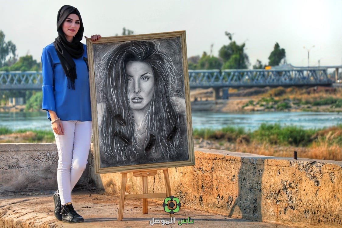 nasalmosul's tweet photo. "My talent of drawing with charcoal is the secret for my success and belief in my self."

Jihan from #Mosul! https://t.co/4ctQOqsiVY