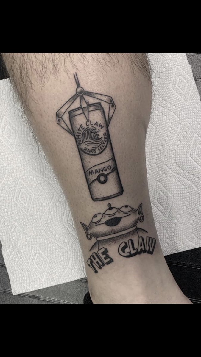 maxineluckett's tweet photo. @DougBenson and @annathemazza 
First thing I thought about when Doug tried white claw last ep 😂 #moviemashups #whiteclaw #toystory https://t.co/hXlKFuFo5m