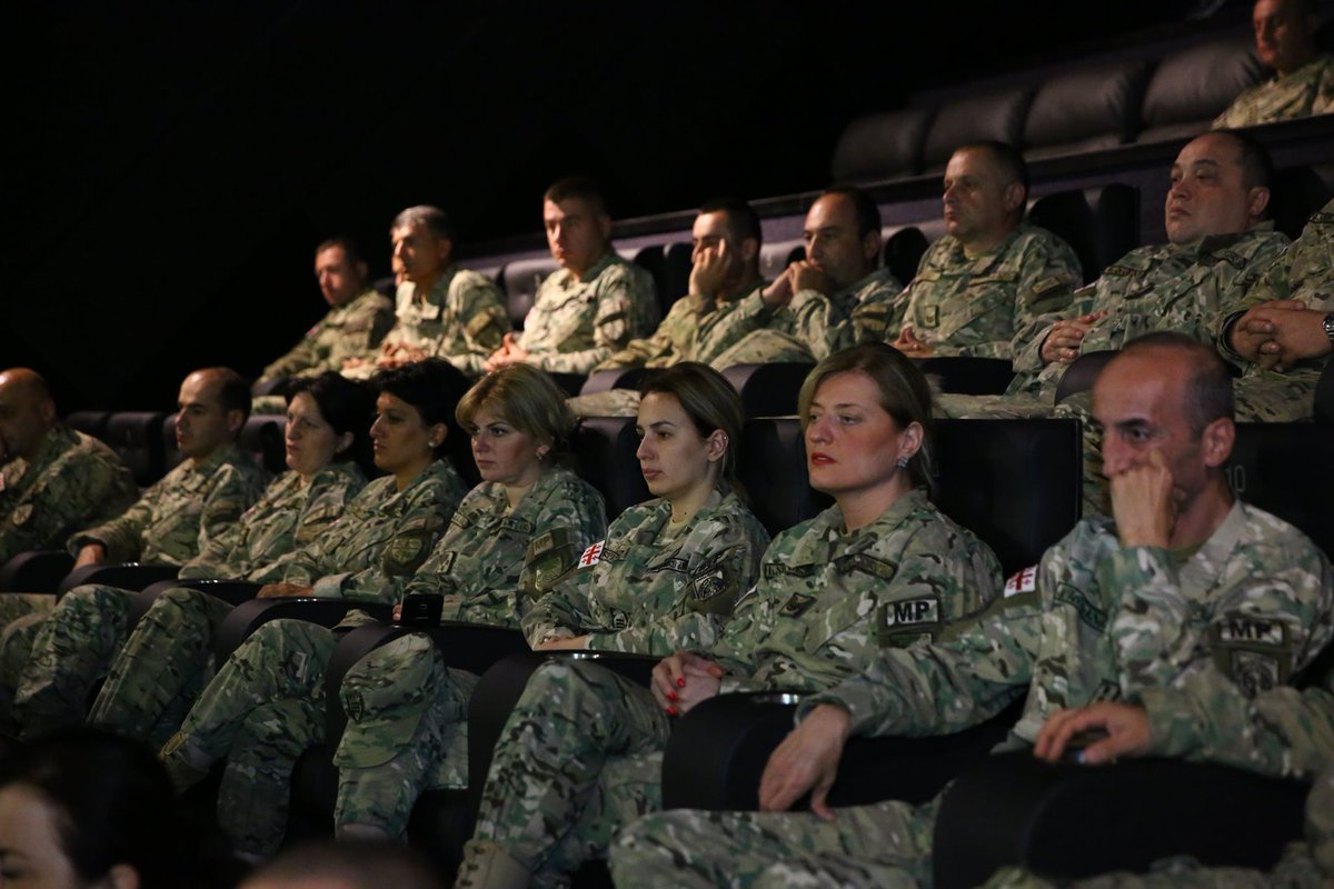 TsikhelashviliK's tweet photo. I have attended the screening of movie #Shindisi based on a true story of heroic fight of our heroes against Russian invasion in #August2008. It commemorates an outstanding example of courage, dedication and self-sacrifice for country's dignity and freedom
#glorytoheroes https://t.co/dLMkUq53u9