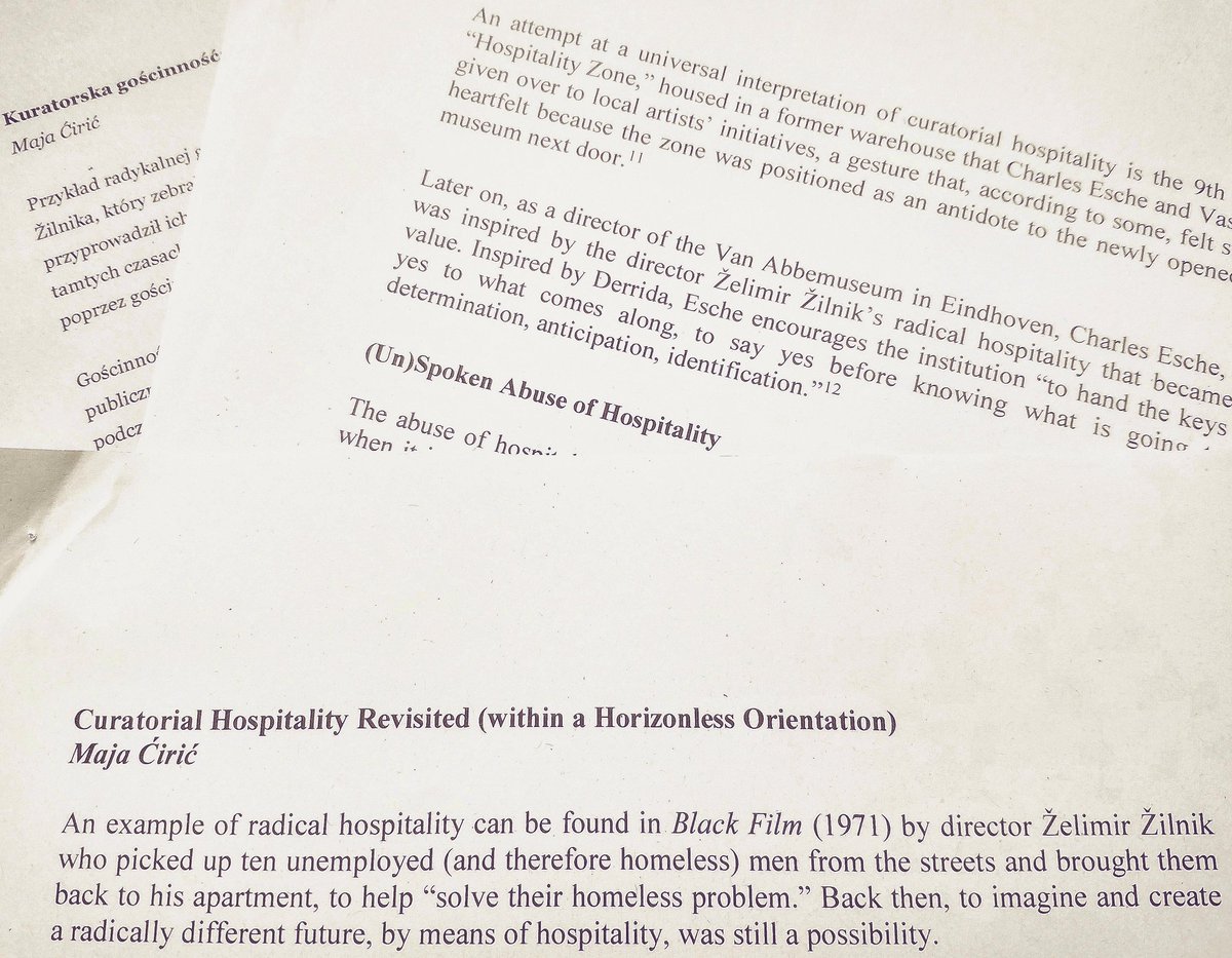 _obieg_'s tweet photo. New text coming soon! Maja Ćirić, an awarded independent curator and art critic, writes about curatorial hospitality. https://t.co/tQTJeN24b6
