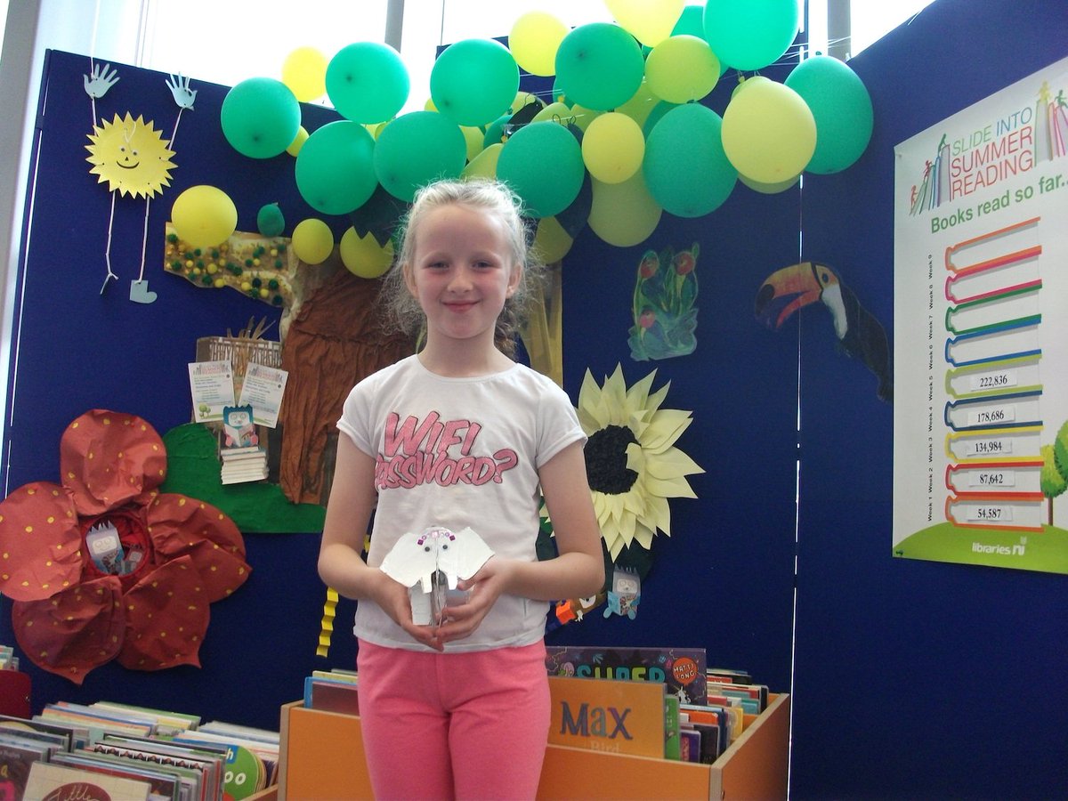 LibrariesNI's tweet photo. Grove Library had some visitors from the local summer scheme yesterday who listened to stories and created an elephant craft! π #BigSummerReadNI #SlideIntoSummerReading https://t.co/UFbT1Y9zUk