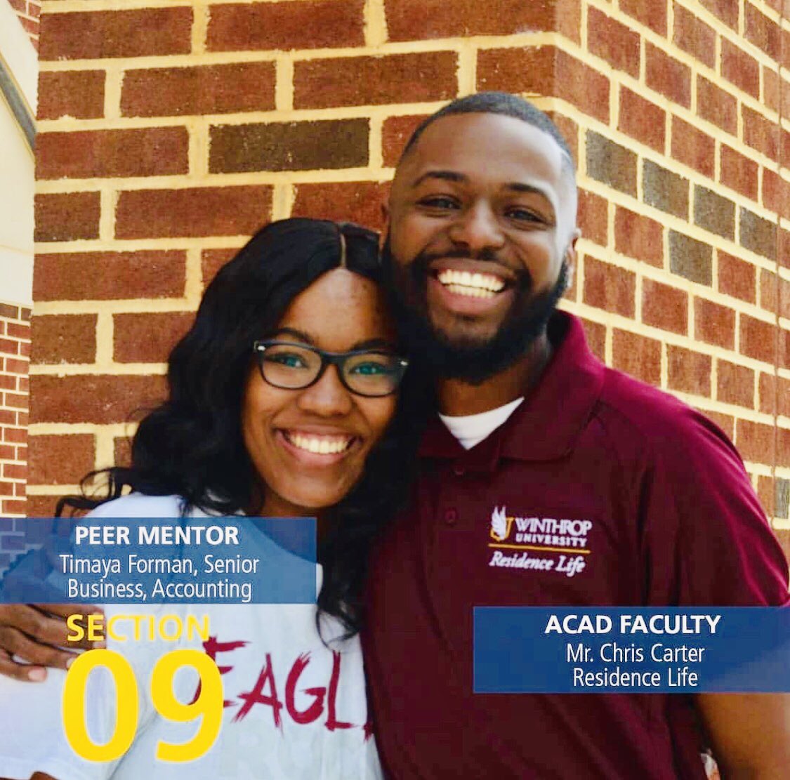 heymistrcartr's tweet photo. Year two! My Forever Peer Mentor and I look good okay!!!
Can’t wait to meet Section 9! #261FYE https://t.co/lZCXkA92uf