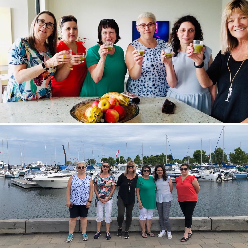 sasha_regier's tweet photo. Work & Wellness combined for team NWO yesterday. Long work day followed by nutrition concepts, green juice & Fruit! Ending the day with a walk around the Marina.
#workandwellness #wellnessmatters #youarewhatyoueat #fitness #bestteaminbanking #BoldlyGrowTheGood #bmo #findbalance https://t.co/oFt8Mnqy3x