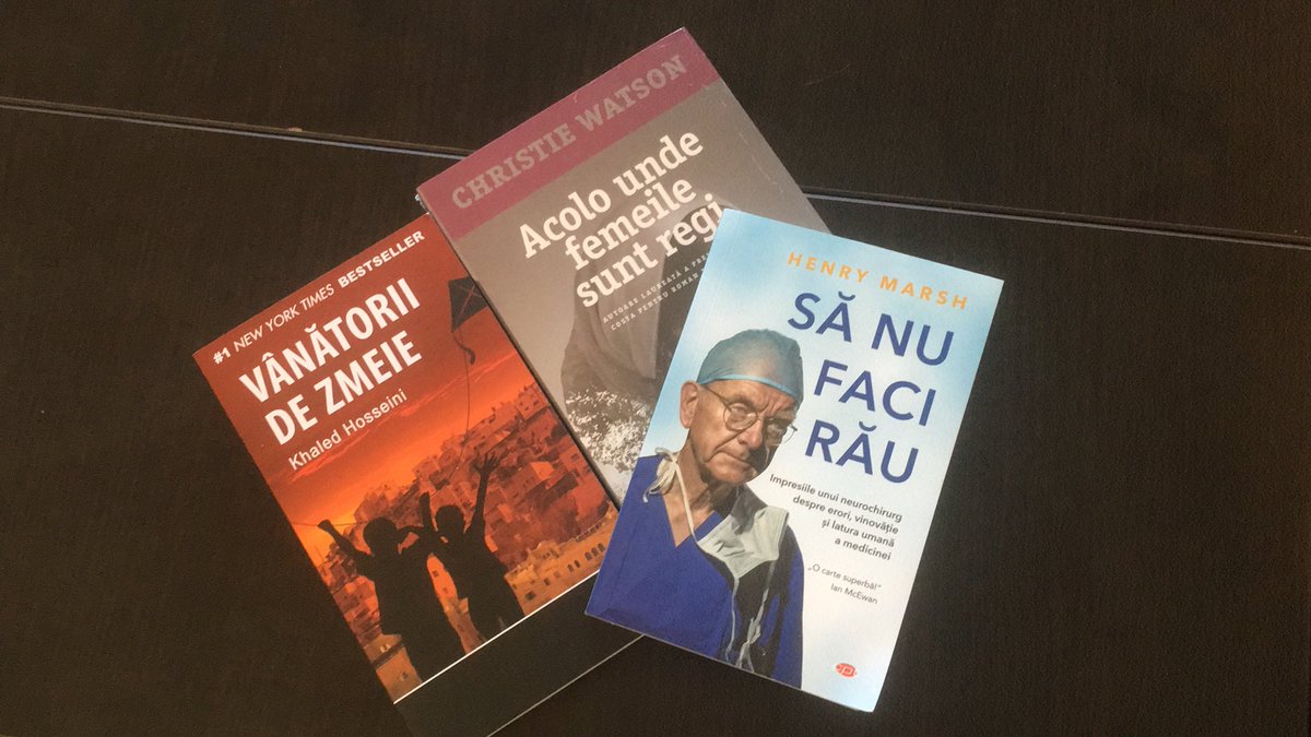 Felt the need to buy some romanian books cause i keep reading the ones written in english and i feel like i’m forgeting my mother tongue 😂 #KhaledHosseini #HenryMarsh #ChristieWatson
