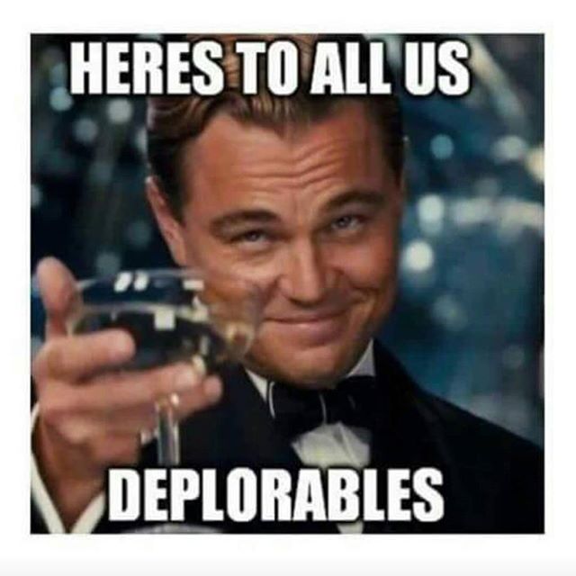 sonslibertytees's tweet photo. Here's to all us deplorables... #Deplorablehillary #Election2016 #Hillaryforprison #Hillaryrottenclinton #Libtards https://t.co/Gj5and46Zt