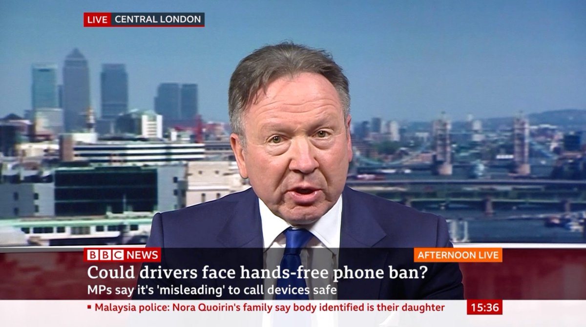 RHATomGeggus's tweet photo. Speaking on @BBCNews, @RHARodMcKenzie condemned the use of handheld mobile phones while driving. But he explained that voice activated, hands-free systems have become vital to haulage firms who need to communicate with their drivers. #RHA75 #Lorry #phone #handsfree #haulage https://t.co/gEmeMLHCQD
