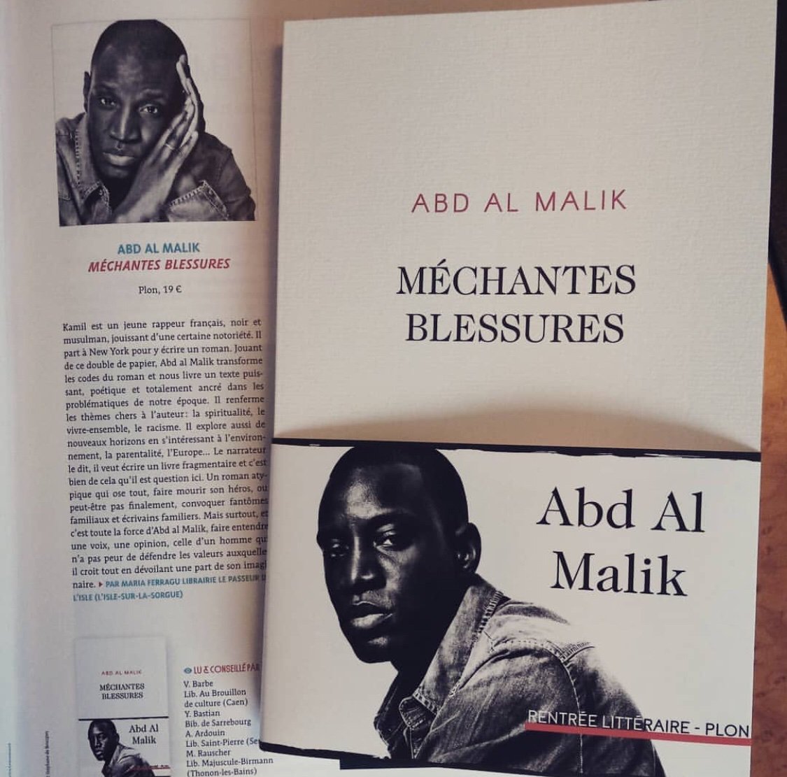 AbdAlMalikMusic's tweet photo. #MechantesBlessures J-9 @EditionsPlon @Technikartmag @pages_deslibraires https://t.co/xZCE1Gaazs