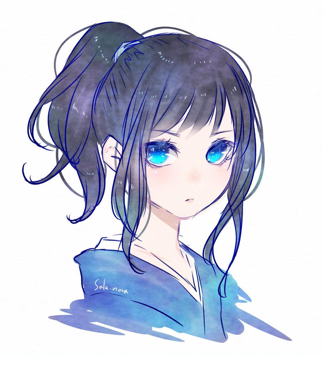 大和守安定 「おえかき。和服ポニテ美女 」|noraraのイラスト