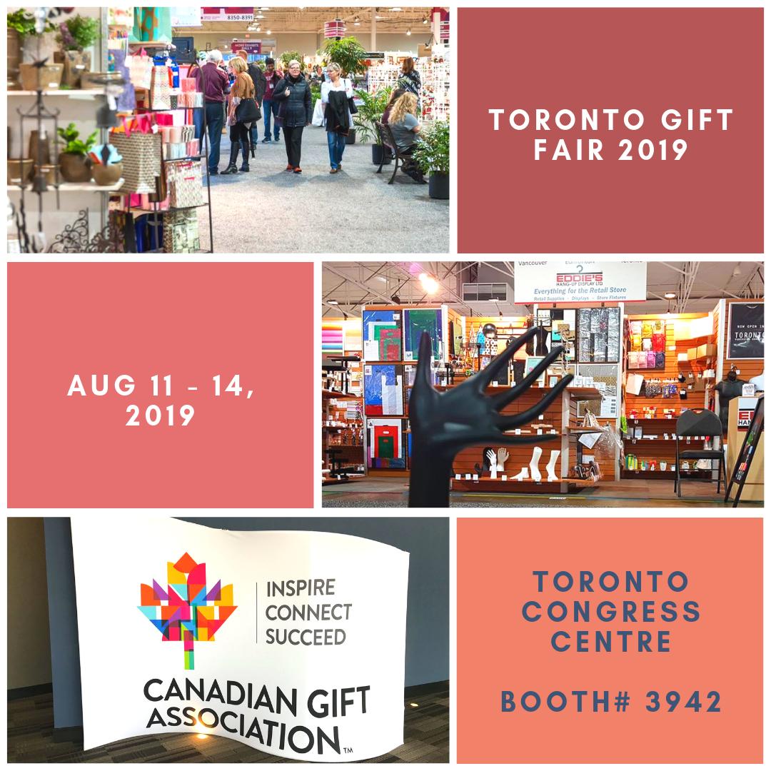 EddiesHangUp's tweet photo. Come visit us at the Toronto Gift Fair hosted by the Canadian Gift Association from August 11 to 14! Stop by booth 3942 and say hello!! 🍁🎁
#TOGiftFair #tradeshow #torontogiftfair #toronto #smallbusiness #wholesale #entrepreneur #madeincanada #booth #retaildisplay https://t.co/63b7KtNc6f