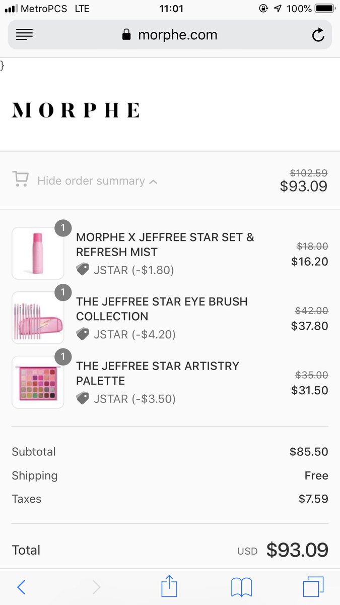 MakeupTimeNana's tweet photo. @JeffreeStar @MorpheBrushes https://t.co/TB9rtGF5SG