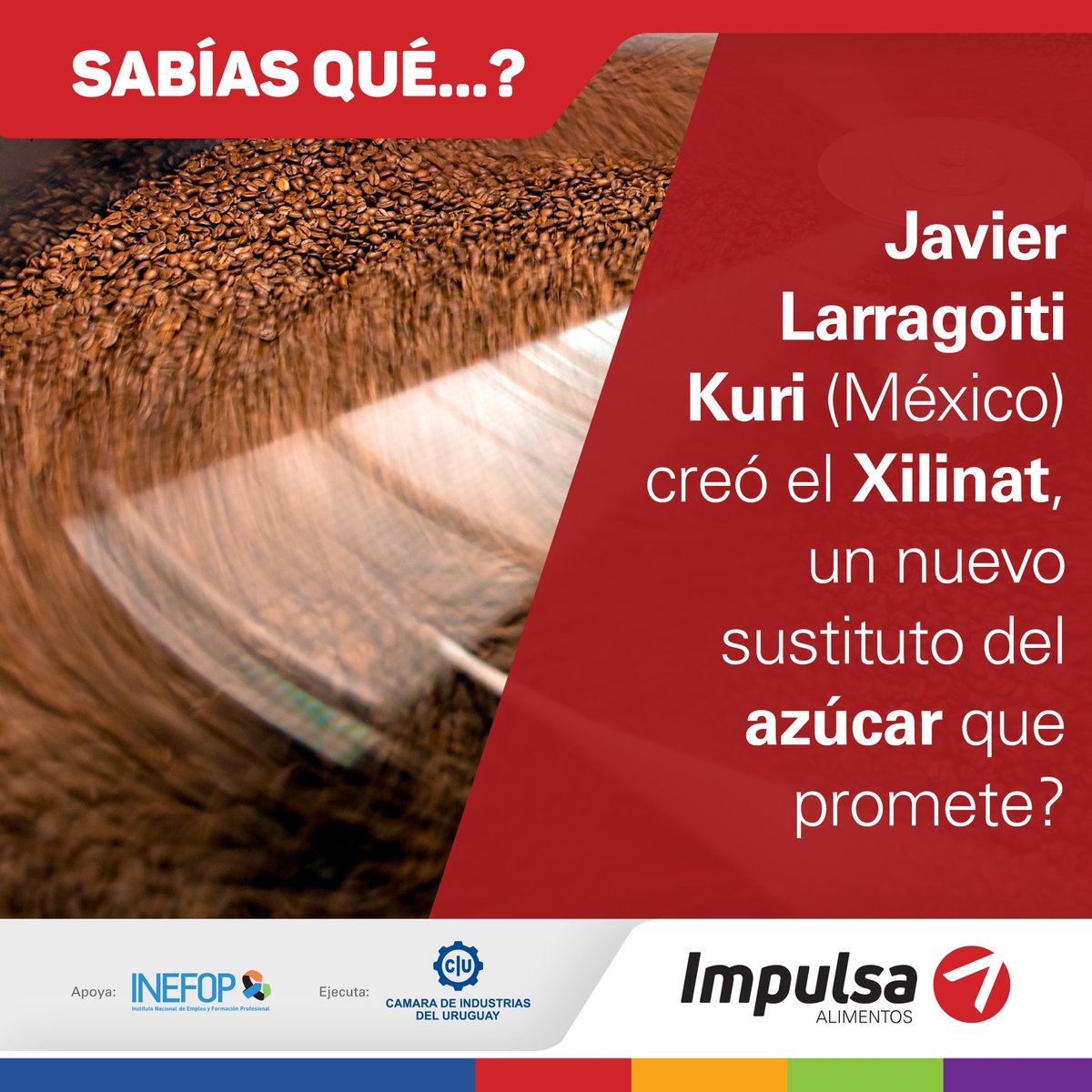 impulsa_ciu's tweet photo. #XILINAT: un endulzante que utiliza residuos agrícolas procesados de manera sustentable.

Conocé más sobre esta noticia → https://t.co/JklC2rxVJa

Accedé a información sobre #alimentos a nivel mundial sin costo → https://t.co/XWkARz4N4c

@camindus @INEFOPoficial @MIEM_Uruguay https://t.co/jcaxx7ZPzE