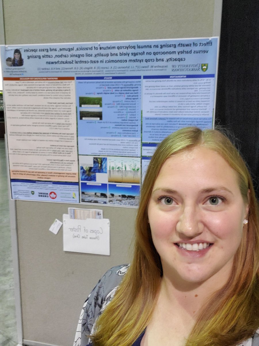 JacquelineToews's tweet photo. Poster is all set up at the #CndBeefConf. Come and check out my research on #polycrop grazing and soil organic carbon https://t.co/rfC9JL4ILB