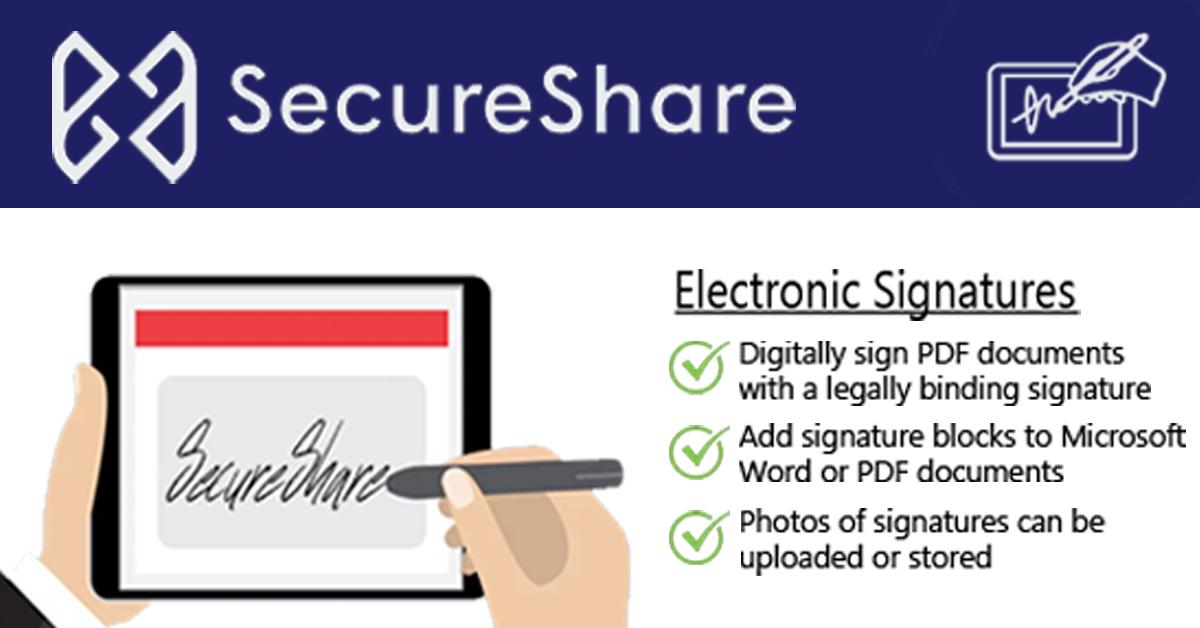 SecureShare_ACS's tweet photo. Check out our Electronic Signature feature which allows you to completely digitize your paperwork! This conveniently eliminates the need for physical signatures and documents.

Interested? Check us out to learn more: https://t.co/JErwe0Vl9O

#esignature #digitalsignature #digital https://t.co/XmvDIURDtq