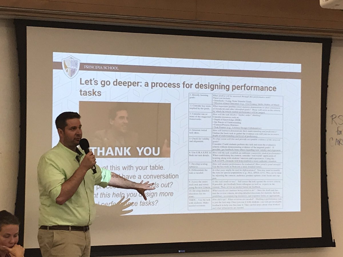 peteradry's tweet image. Thanks @jaymctighe for your work on performance tasks. Faculty working to better understand how to use performance tasks to increase engagement and relevant in their classrooms @PrincipiaSchool #prinprogress @IndySchoolsSTL @NAISnetwork @ISACSnews