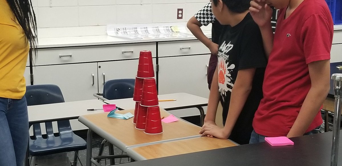 HamlinSowell's tweet photo. @HumbleISD_SMS Stack-Em Pyramid building teamwork in Science https://t.co/ijZJzG7oJk