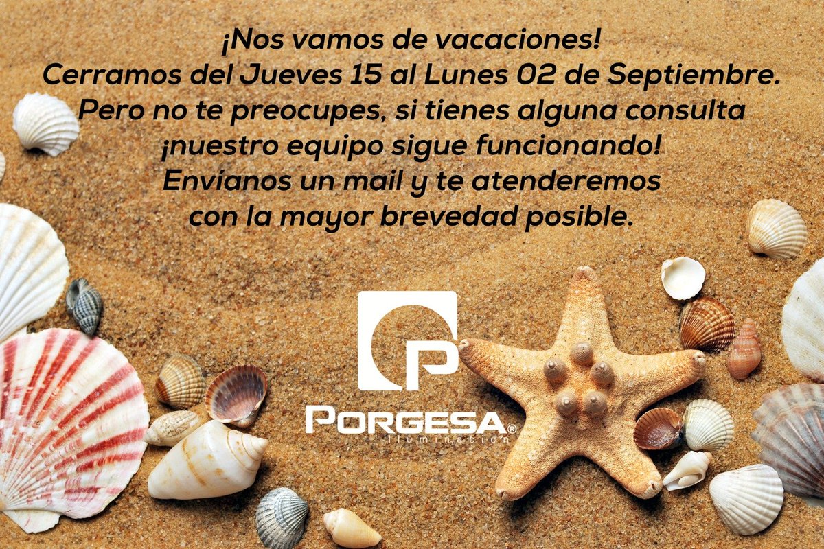 Porgesa's tweet photo. ¡Nos vamos de vacaciones! https://t.co/nHZdhVQihZ